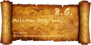 Melicher Olívia névjegykártya